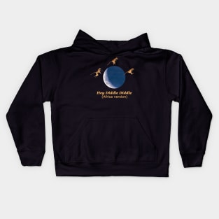 Baboon Jumping Over the Moon Kids Hoodie